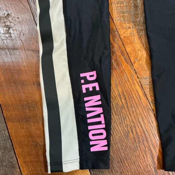 P.E Nation Colorblock Recycled Nylon Active Leggings Black Maroon Size XS - Picture 7 of 12